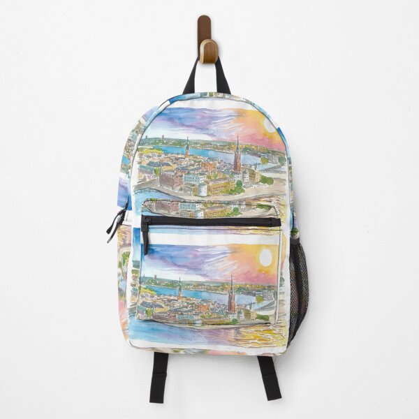 Item preview, Stockholm Sweden Spectacular Sunset with Stamla Gan and Östermalm designed and sold by artshop77.