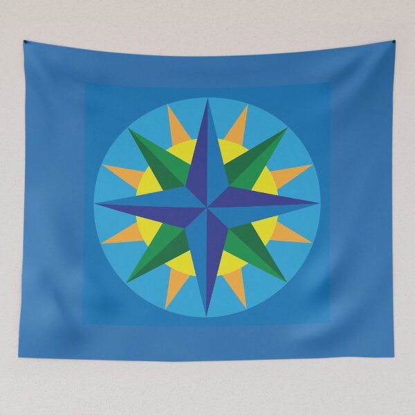 Item preview, Barn Quilt Square Nautical Star designed and sold by MisfitTaynna.