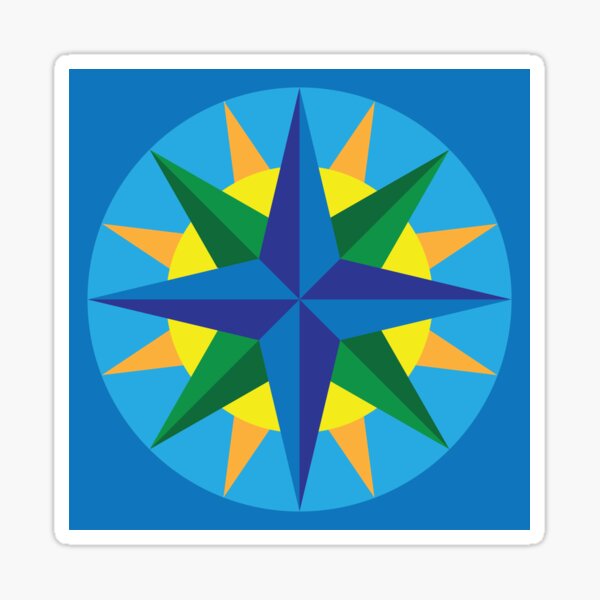 Item preview, Barn Quilt Square Nautical Star designed and sold by MisfitTaynna.