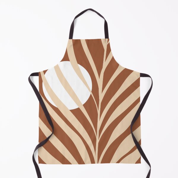 Item preview, Abstract Tropical Leaves Art in Terracotta and Beige designed and sold by nineFlorals.