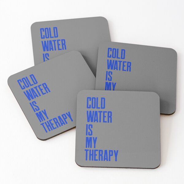 Item preview, Cold Water is my Therapy - Blue Text - Wild Swimming Tees designed and sold by WildSwimming.