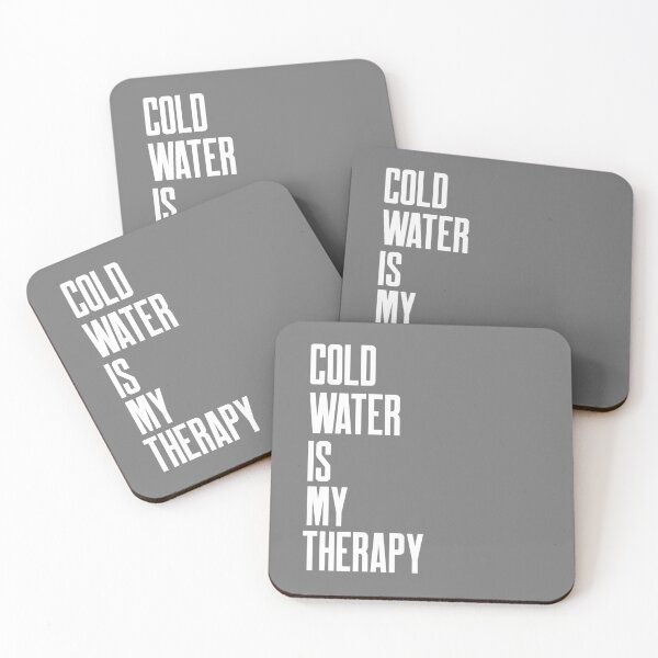 Item preview, Cold Water is my Therapy - Text Design - White Text - Wild Swimming Tees designed and sold by WildSwimming.