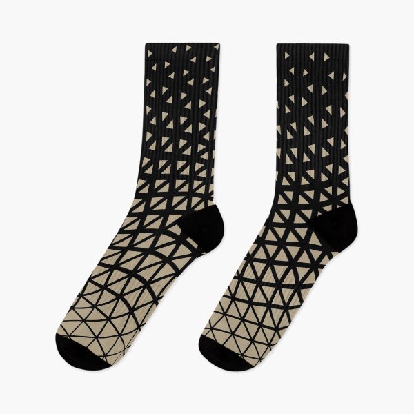 Item preview, Black and Tan Triangle Wave Pattern Pairs DE 2022 Trending Color Bamboo Screen DE6193 designed and sold by ColorOfTheYears.