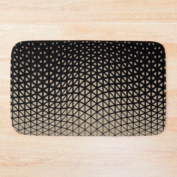 Item preview, Black and Tan Triangle Wave Pattern Pairs DE 2022 Trending Color Bamboo Screen DE6193 designed and sold by ColorOfTheYears.