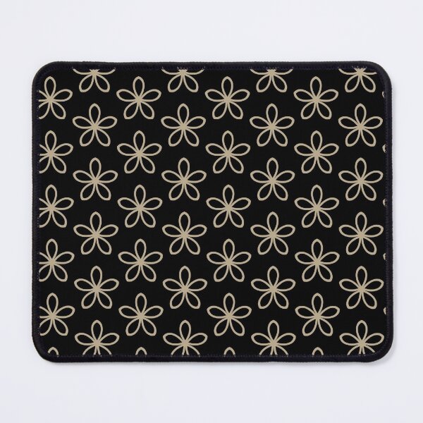 Item preview, Black and Tan Minimal Flower Pattern Pairs DE 2022 Trending Color Bamboo Screen DE6193 designed and sold by ColorOfTheYears.