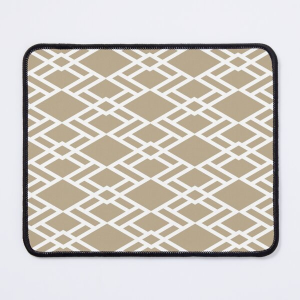 Item preview, Tan and White Diamond Shape Tile Pattern Pairs DE 2022 Trending Color Bamboo Screen DE6193 designed and sold by ColorOfTheYears.