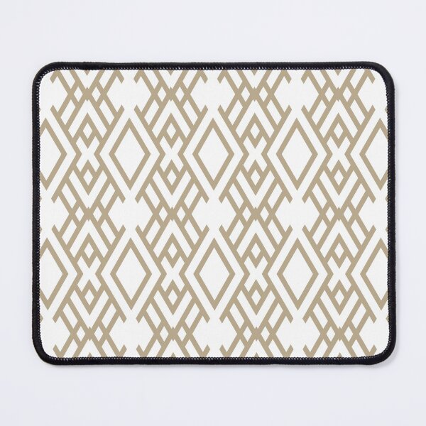 Item preview, Tan and White Striped Art Deco Pattern Pairs DE 2022 Trending Color Bamboo Screen DE6193 designed and sold by ColorOfTheYears.