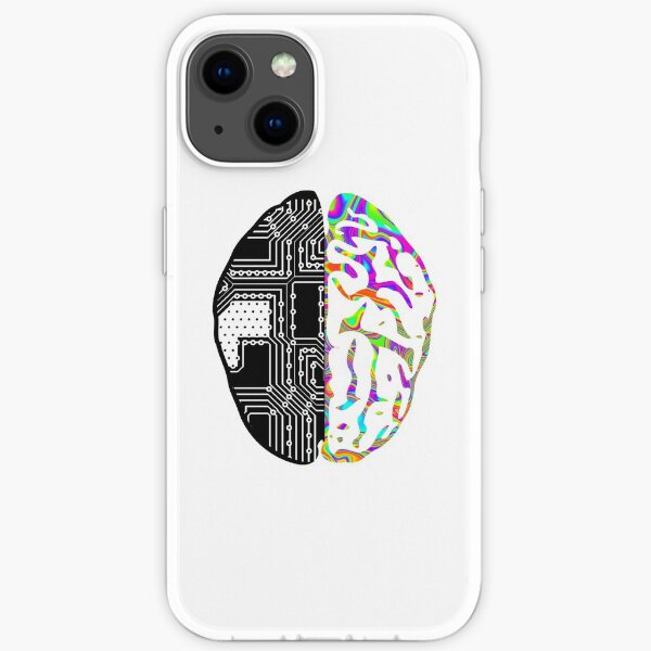 Psychedelic color code brain iPhone Soft Case