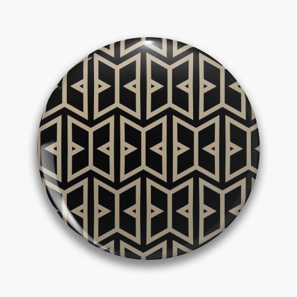 Item preview, Black and Tan Modern Art Deco Shape Pattern Pairs DE 2022 Trending Color Bamboo Screen DE6193 designed and sold by ColorOfTheYears.
