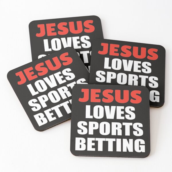 Item preview, SPORTS BETTING  GAMBLING Jesus Loves Sports Betting   designed and sold by Paintings79.