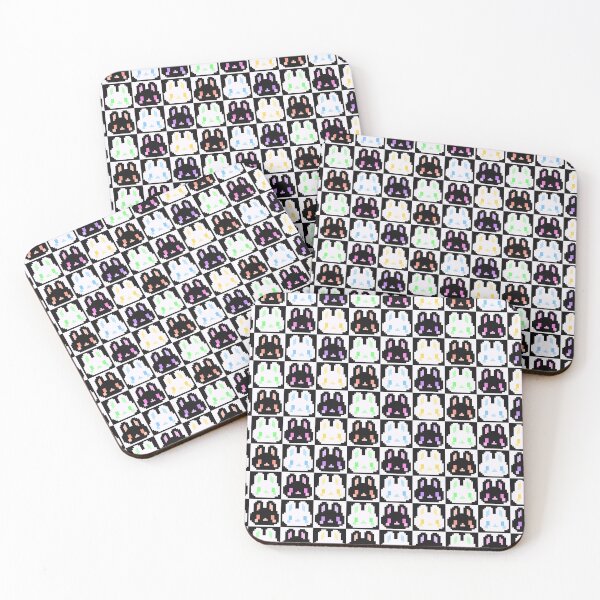 Item preview, Black and White and Colorful Bunny Faces designed and sold by rin3d .