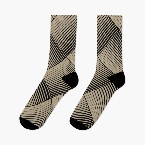 Item preview, Black and Tan Square Mosaic Stripe Pattern Pairs DE 2022 Trending Color Bamboo Screen DE6193 designed and sold by ColorOfTheYears.