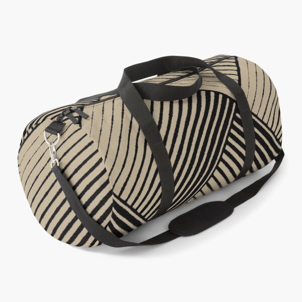Item preview, Black and Tan Square Mosaic Stripe Pattern Pairs DE 2022 Trending Color Bamboo Screen DE6193 designed and sold by ColorOfTheYears.