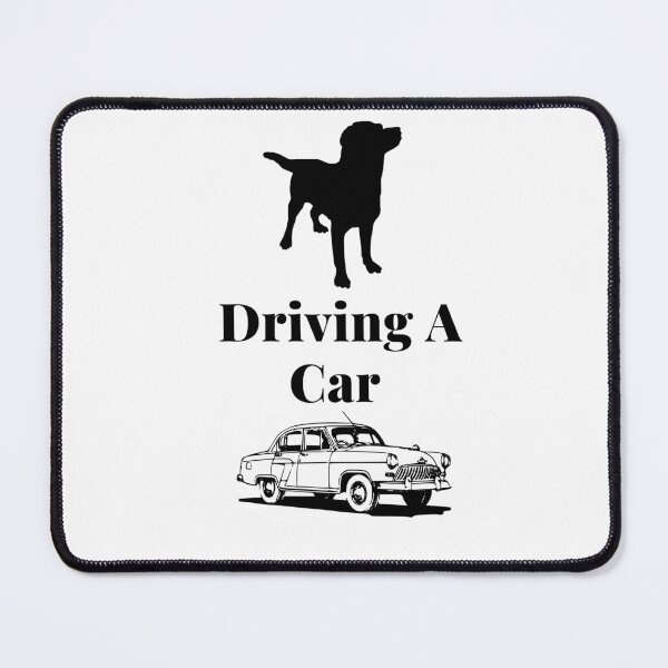 Item preview, Dog driving a car - black dog on a basic white T-shirt designed and sold by Issa ★★★★★.