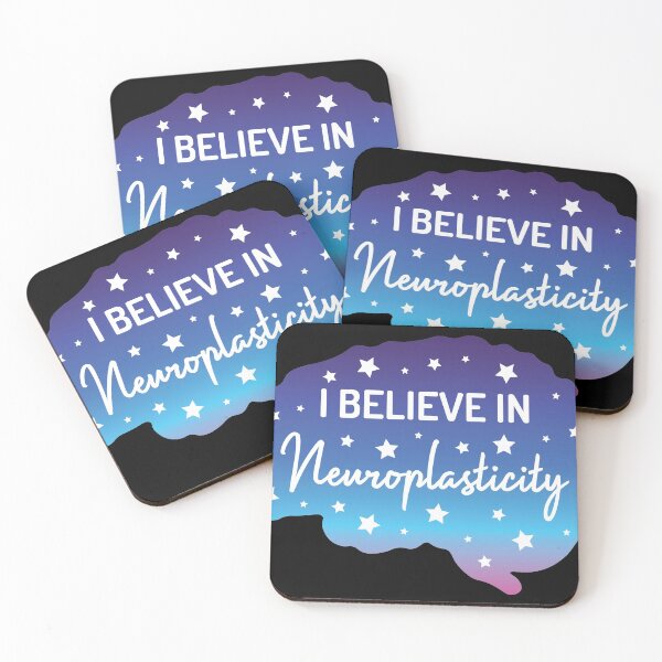 Item preview, I Believe in Neuroplasticity | Black | Blue Pink Gradient designed and sold by Wintre2.