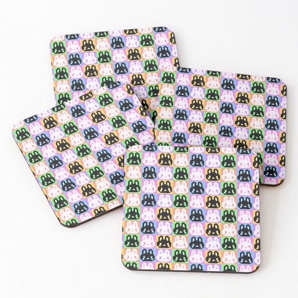 Item preview, Pastel and Black and White Bunny Faces designed and sold by rin3d .