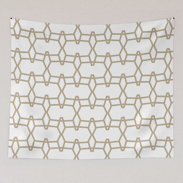 Item preview, Tan and White Tessellation Line Pattern 9 Pairs DE 2022 Trending Color Bamboo Screen DE6193 designed and sold by ColorOfTheYears.