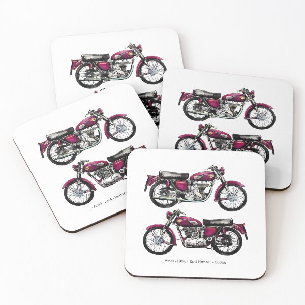 Item preview, Classic Motorbike - Red Hunter, Illustrated Tribute designed and sold by FoleyPottery.