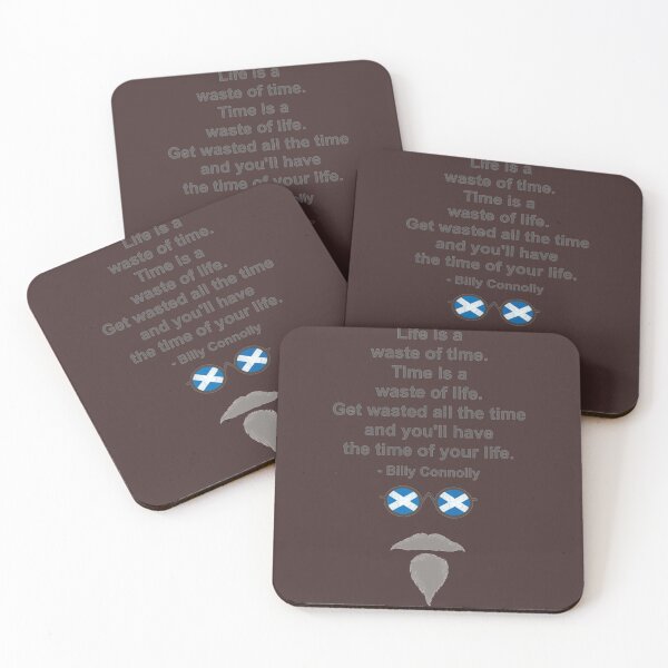 Item preview, Billy Connolly glasses and quote      designed and sold by WoodArkCo.