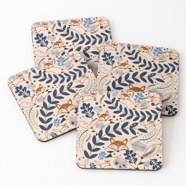 Item preview, Floral print. Nature, plants and foxes. designed and sold by Julio2701.