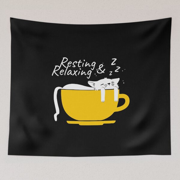 Item preview, Cat resting and relaxing in a cup designed and sold by InnaPo ⭐⭐⭐⭐⭐.