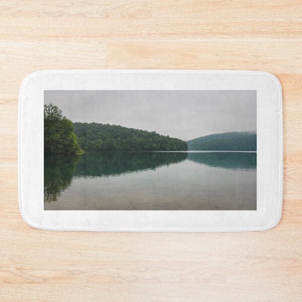 Item preview, A reflection of a woodland forest on Lake Kozjak at Plitvice Lakes, Unesco World Heritage Site, Croatia designed and sold by SnapTPhotograph.