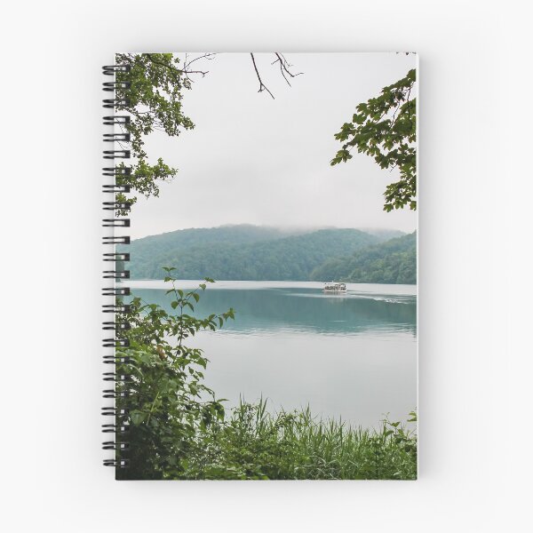Item preview, A view across Lake Kozjak with a tourist boat in the background, Plitvice Lakes, Croatia designed and sold by SnapTPhotograph.