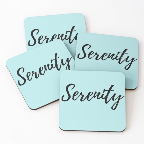 Item preview, Serenity - Word with Light Blue Background designed and sold by ActionFocus.