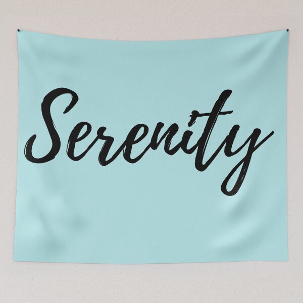 Item preview, Serenity - Word with Light Blue Background designed and sold by ActionFocus.