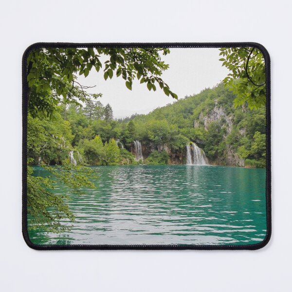 Item preview, A series of waterfalls flowing into a lake at Plitvice Lakes, UNESCO World Heritage Site, Croatia designed and sold by SnapTPhotograph.