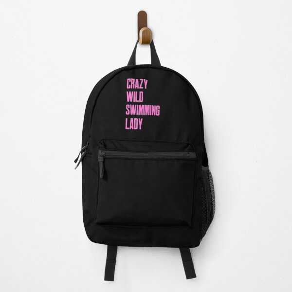 Item preview, Crazy Wild Swimming Lady - Pink Text - Wild Swimming Tees designed and sold by WildSwimming.