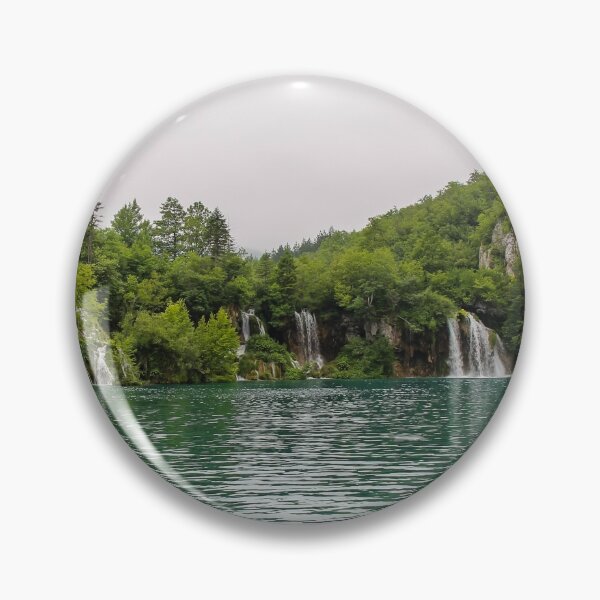 Item preview, Water flowing over a series of waterfalls into a lake at Plitvice Lakes, Croatia designed and sold by SnapTPhotograph.