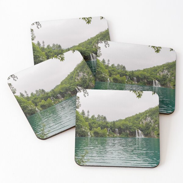 Item preview, Water flowing over a series of waterfalls into a lake at Plitvice Lakes, Croatia designed and sold by SnapTPhotograph.