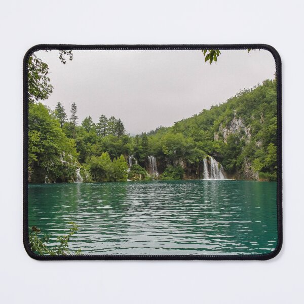 Item preview, Water flowing over a series of waterfalls into a lake at Plitvice Lakes, Croatia designed and sold by SnapTPhotograph.