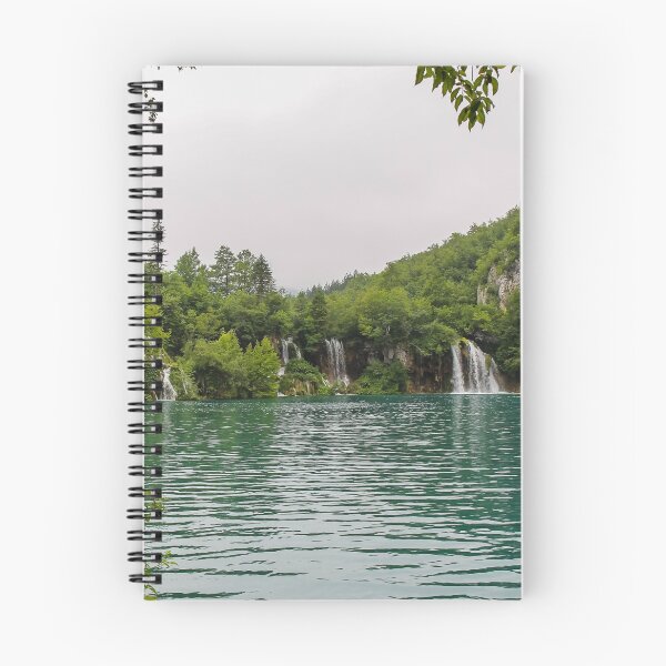 Item preview, Water flowing over a series of waterfalls into a lake at Plitvice Lakes, Croatia designed and sold by SnapTPhotograph.