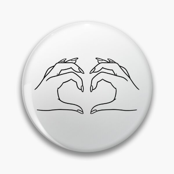Item preview, Heart hands in black designed and sold by Thingamabobbidi.