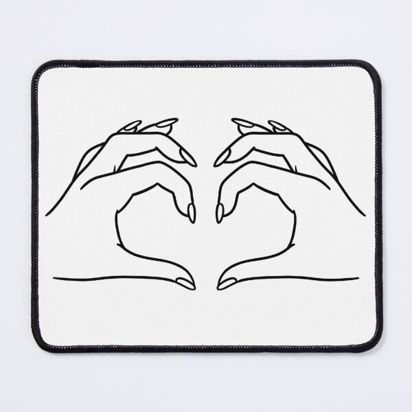 Item preview, Heart hands in black designed and sold by Thingamabobbidi.
