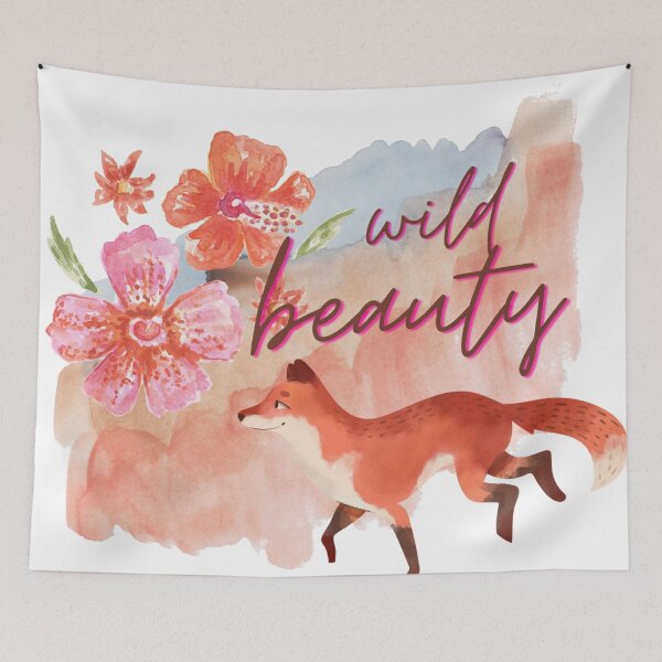 Item preview, Wild Beauty Watercolour Fox and Flowers designed and sold by LoveofDog.