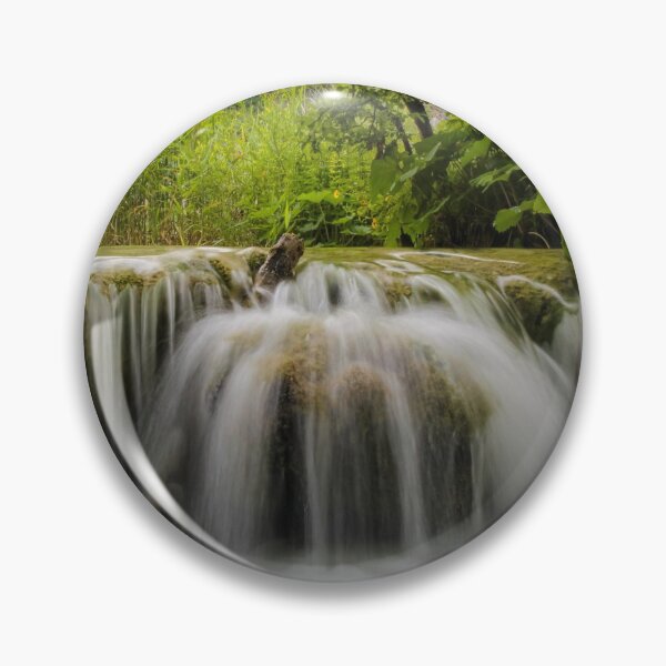 Item preview, Long exposure of water flowing over a small waterfall at Plivice Lakes, UNESCO World Heritage Site, Croatia designed and sold by SnapTPhotograph.
