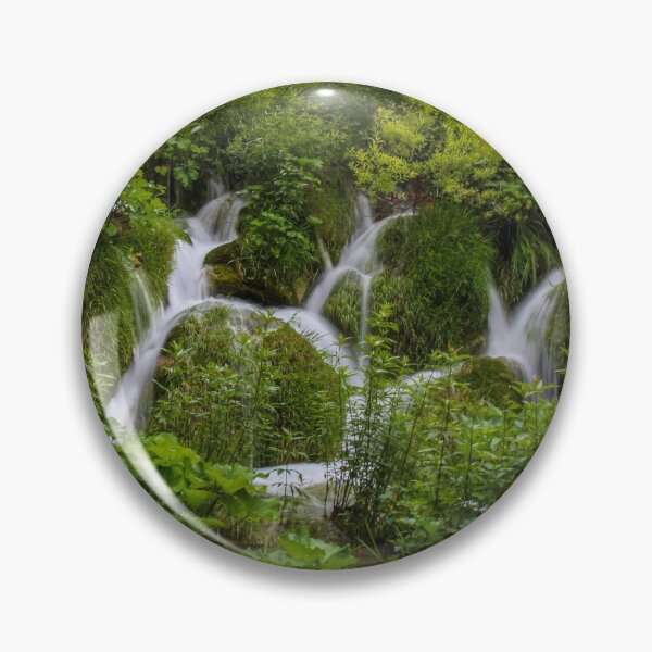 Item preview, Water flowing through vegetation and over a waterfall at Plitvice Lakes, Croatia designed and sold by SnapTPhotograph.