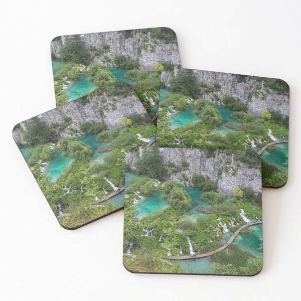 Item preview, A view over a series of lakes and waterfalls at Plitvice Lakes, Croatia designed and sold by SnapTPhotograph.