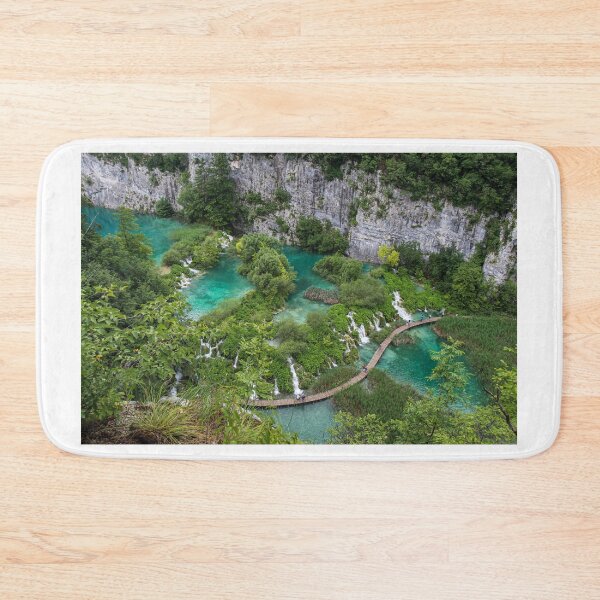 Item preview, A view over a series of lakes and waterfalls at Plitvice Lakes, Croatia designed and sold by SnapTPhotograph.