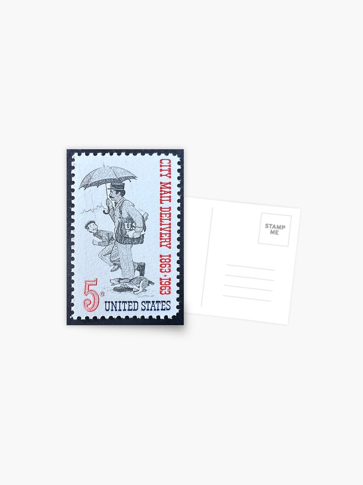 10 Vintage Mailman Stamps Vintage Postman Postage Stamps for Mailing