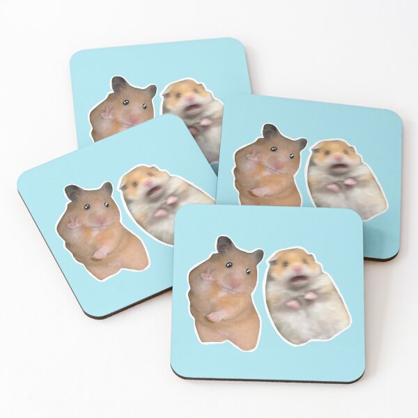Item preview, peace sign and screaming hamster sticker pack designed and sold by catartlady.