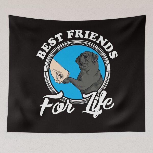 Item preview, Black Pug Lover Design "Best Friends For Life" designed and sold by adsman68.