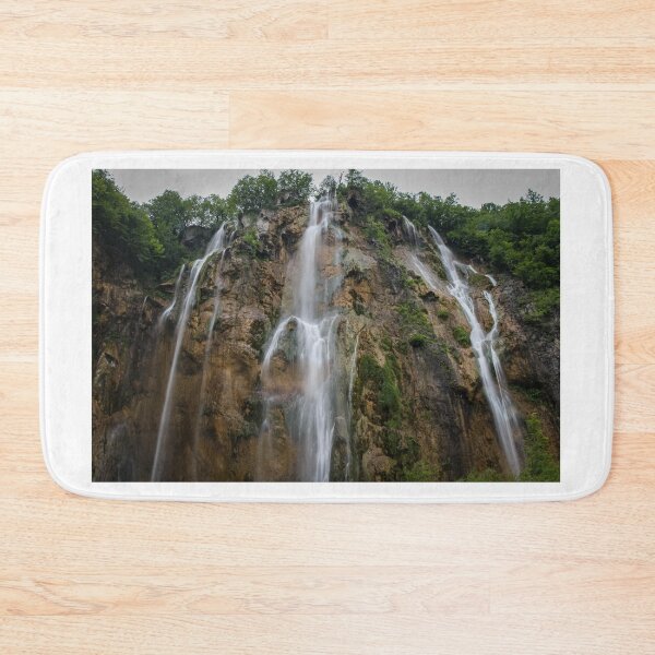 Item preview, A long exposure of a large waterfall flowing at Plitvice Lakes, UNESCO World Heritage Site, Croatia designed and sold by SnapTPhotograph.