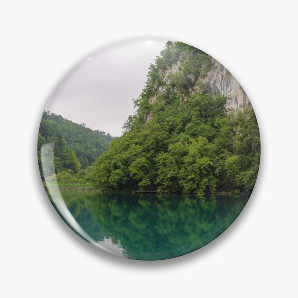 Item preview, A reflection of a mountain valley on a lake at Plitvice Lakes, UNESCO World Heritage Site, Croatia designed and sold by SnapTPhotograph.