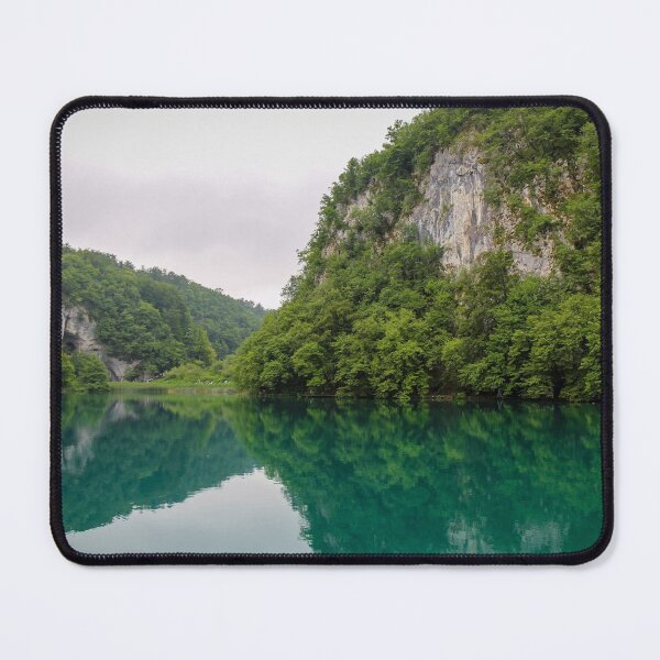 Item preview, A reflection of a mountain valley on a lake at Plitvice Lakes, UNESCO World Heritage Site, Croatia designed and sold by SnapTPhotograph.