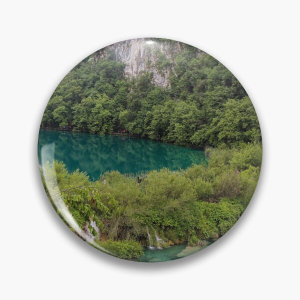 Item preview, Water flowing over a waterfall between two lakes at Plitvice Lakes, UNESCO World Heritage Site, Croatia designed and sold by SnapTPhotograph.