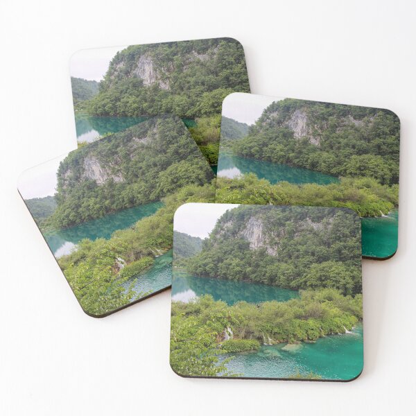 Item preview, Water flowing over a waterfall between two lakes at Plitvice Lakes, UNESCO World Heritage Site, Croatia designed and sold by SnapTPhotograph.